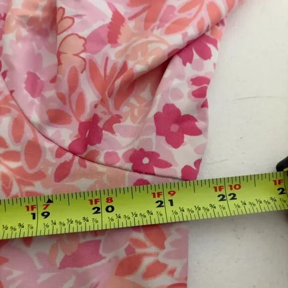 Croft & Barrow Shirt Women's Petite Large V-Neck 3/4 Sleeve Floral Collared - Picture 7 of 7